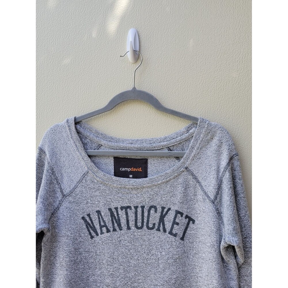 CampDavid Nantucket Gray Pullover Sweatshirt WOMEN SIZE M - Picture 3 of 9